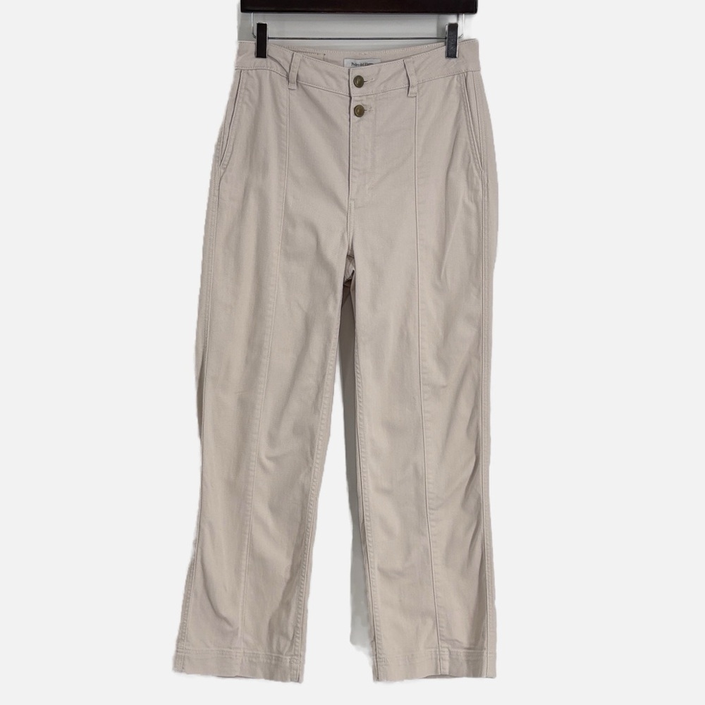 Pedro del Hierro Wide Leg Stretch Fashion Denim Jeans in Beige - Size 6 (US)